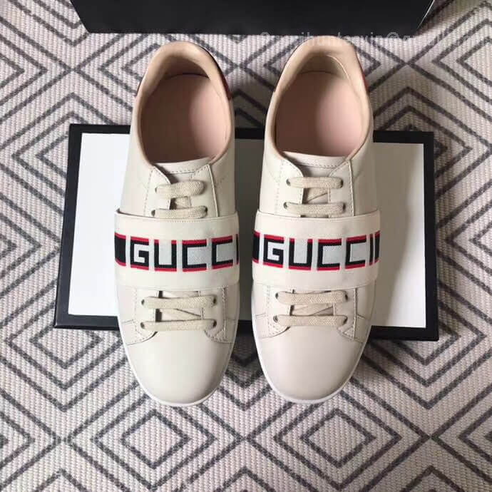 Gucci Ace Sneaker With Stripe White